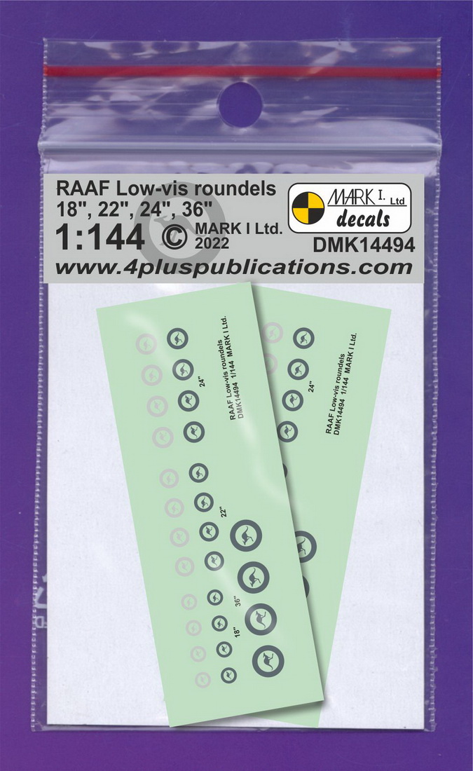 1/144 Decals RAAF Low-vis roundels (2 sets)