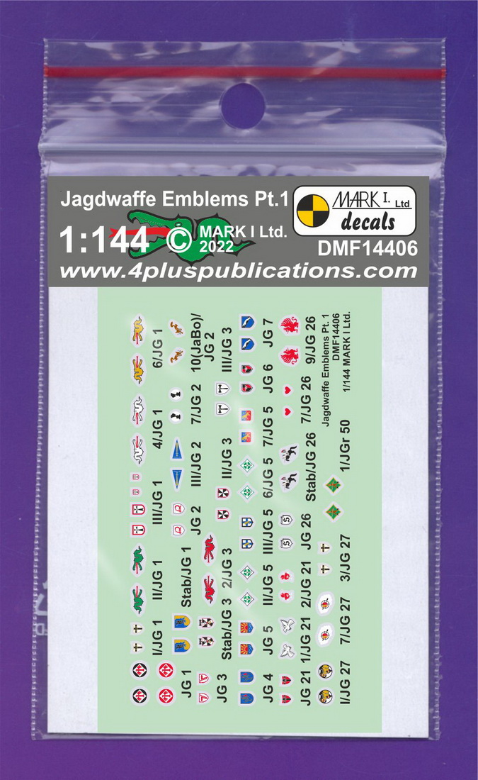 1/144 Decals Jagdwaffe Emblems, Part 1