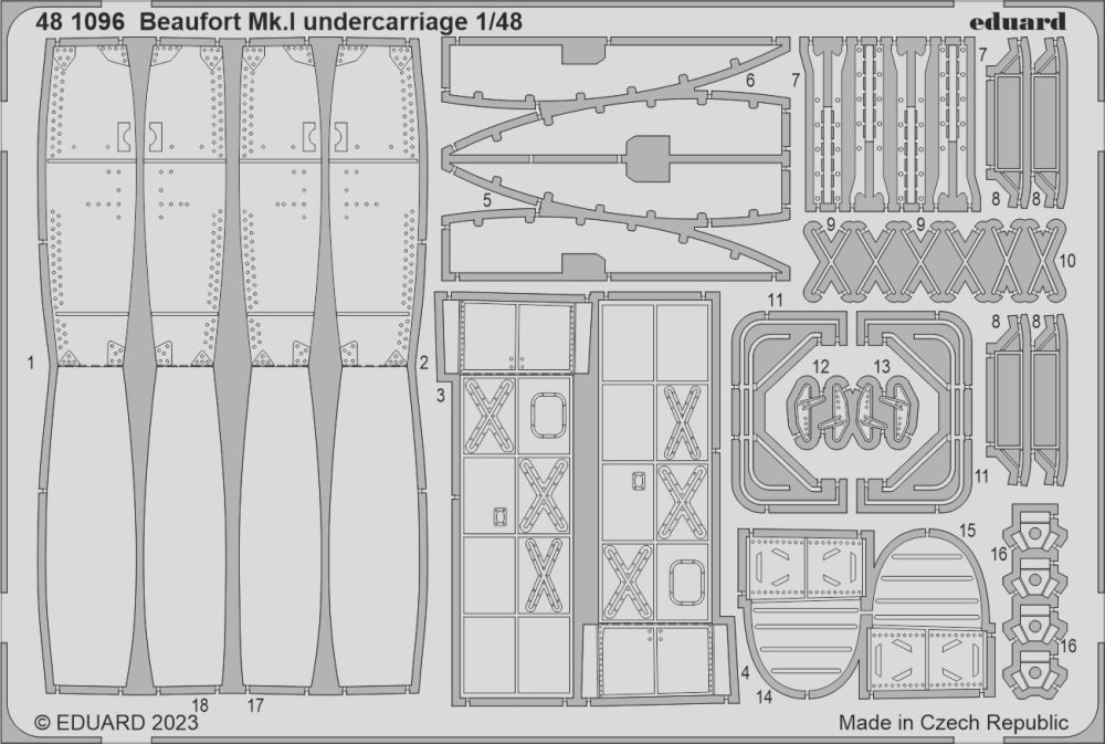 SET Beaufort Mk.I undercarriage (ICM)