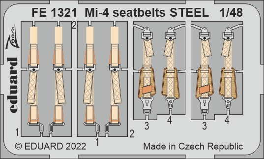 1/48 Mi-4 seatbelts STEEL (TRUMP)