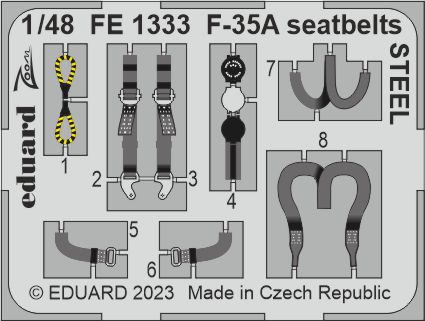 1/48 F-35A seatbelts STEEL (TAM)