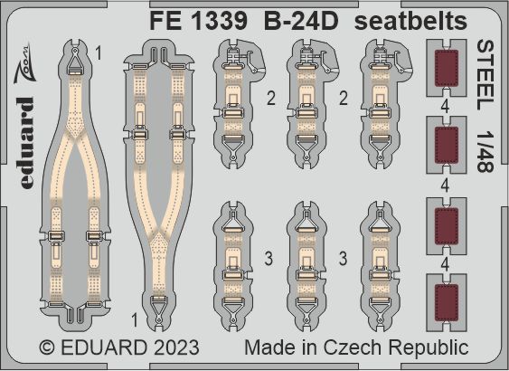 1/48 B-24D seatbelts STEEL (REV)