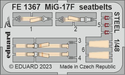1/48 MiG-17F seatbelts STEEL (AMMO)