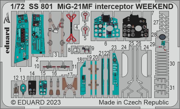 1/72 MiG-21MF interceptor WEEKEND (EDU)