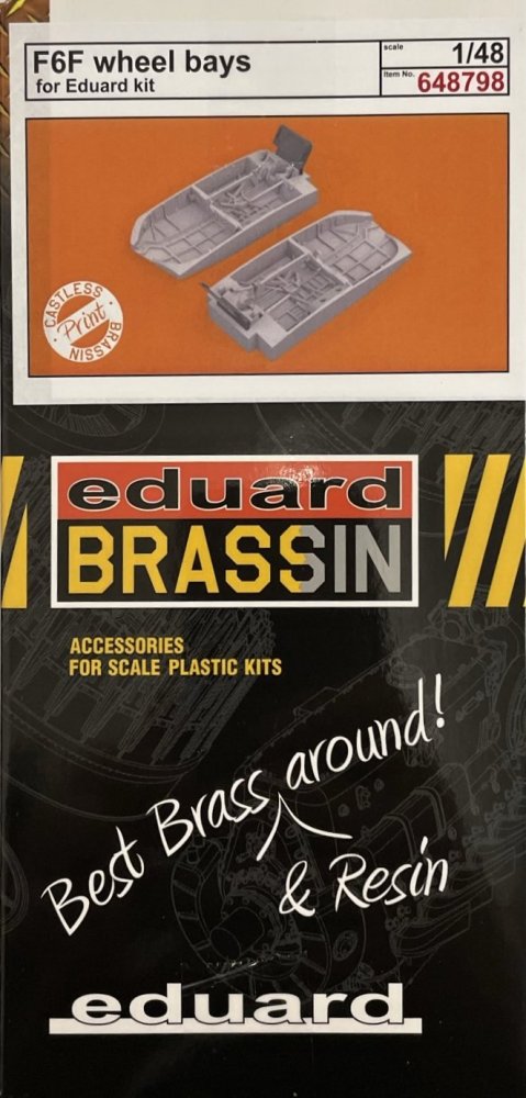BRASSIN 1/48 F6F wheel bays PRINT (EDU)