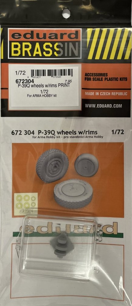 BRASSIN 1/72 P-39Q wheels w/rims PRINT (ARMA H.)