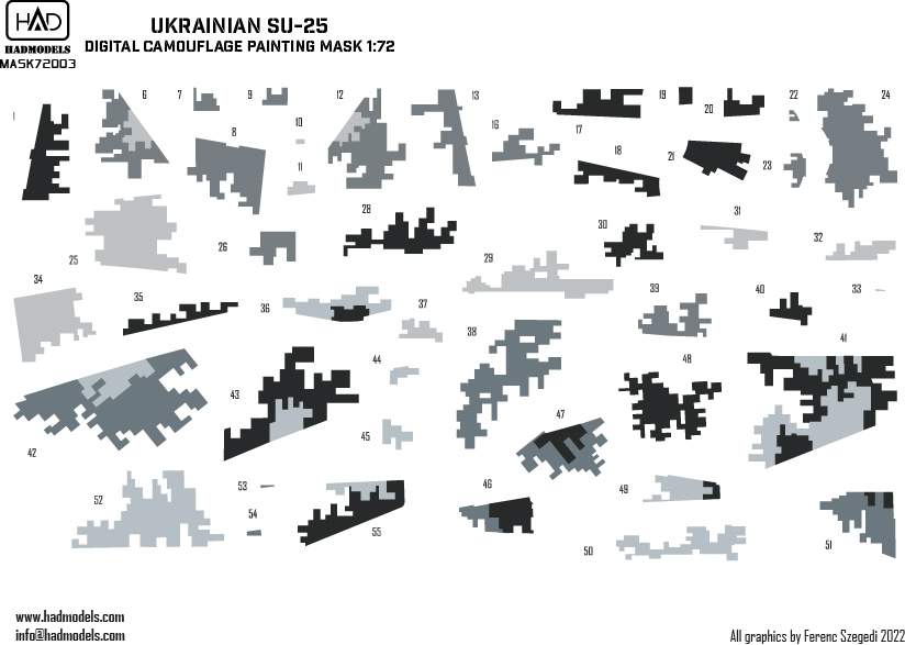 1/72 Mask Su-25 Ukrainian Digital Camouflage