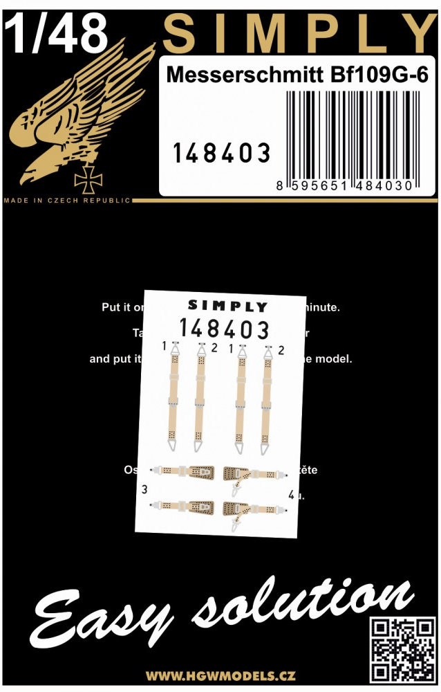 1/48 Seatbelts Bf 109G-6 (SIMPLY)