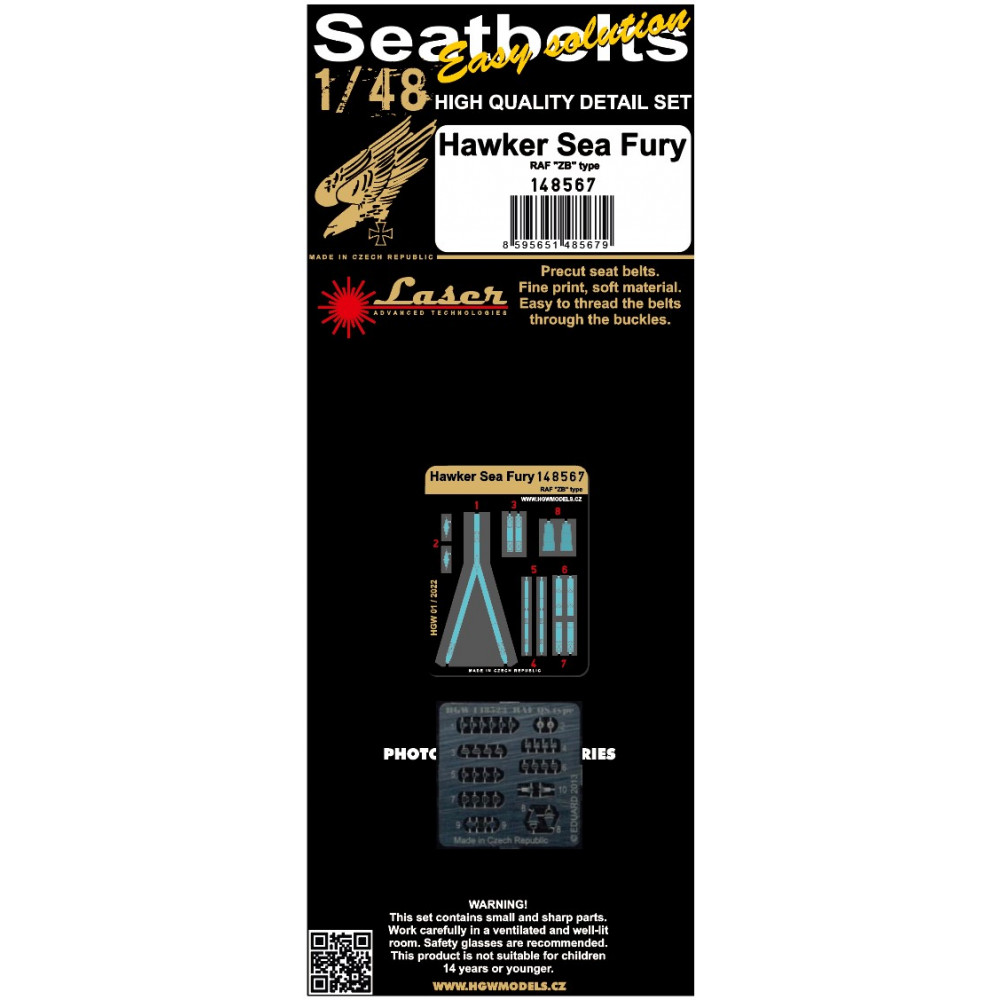 1/48 Seatbelts Hawker Sea Fury (laser)