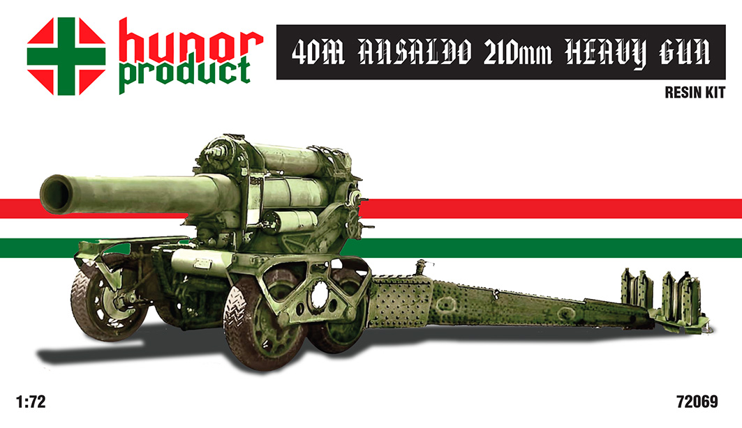 1/72 40M Ansaldo 210mm Heavy Gun (resin kit)