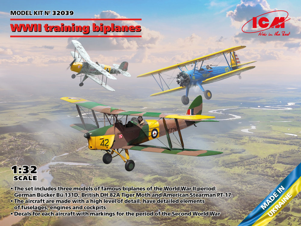 1/32 Training Biplanes WWII (3 kits)