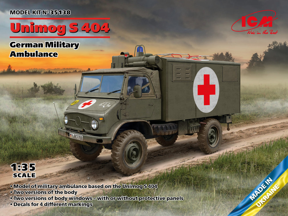 1/35 UNIMOG S404 German Military Ambulance
