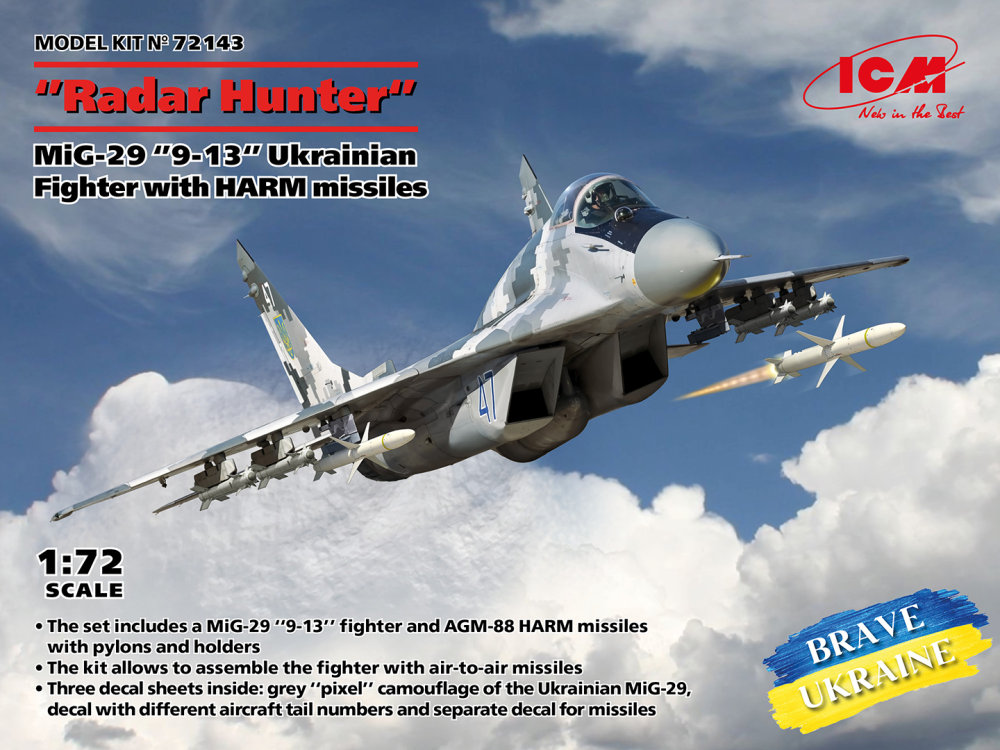 1/72 MiG-29 '9-13' Radar Hunter with HARM missiles