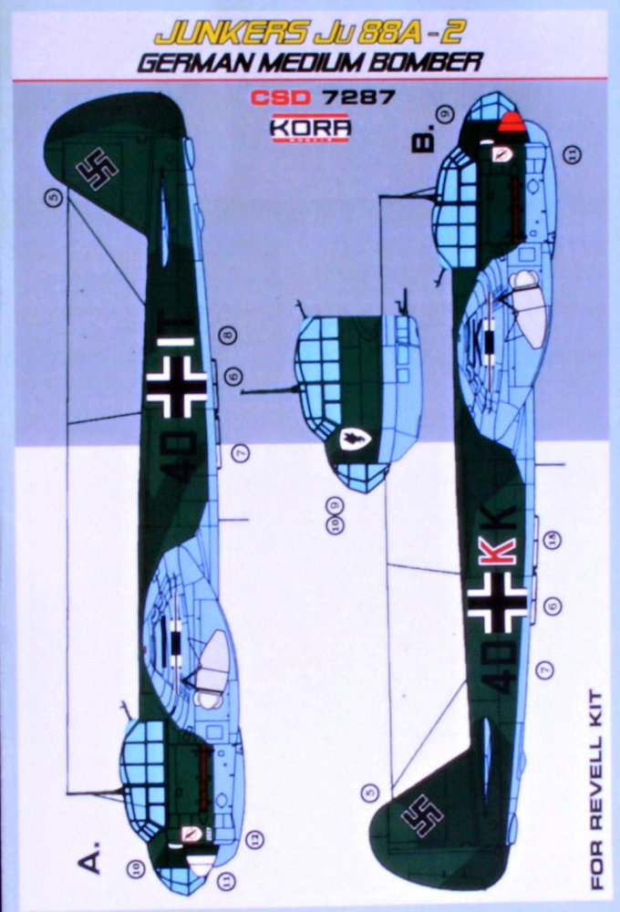 1/72 Junkers Ju 88A-2 Conversion set & decal (REV)