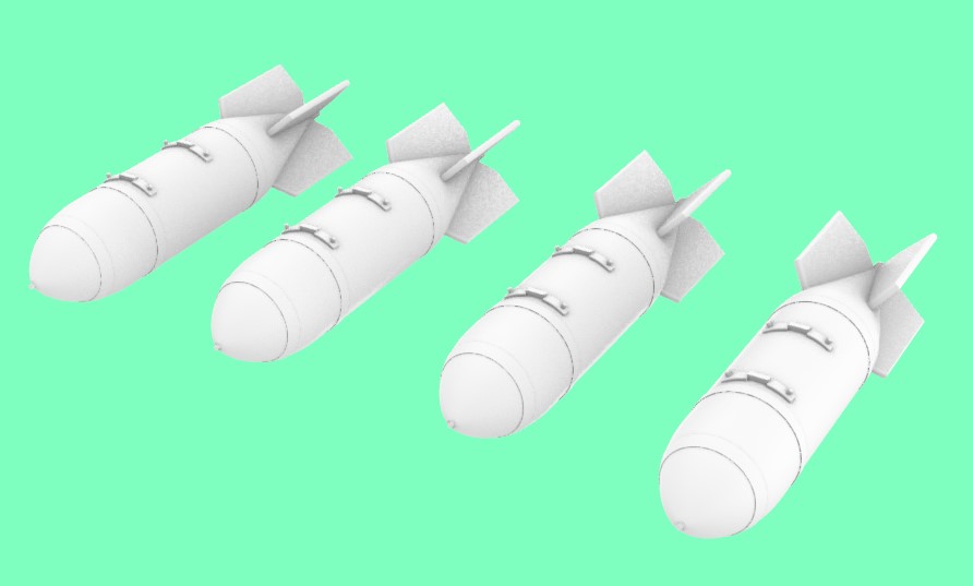 1/72 BINC 400 Incendiary bombs - 4 pcs. (3D Print)