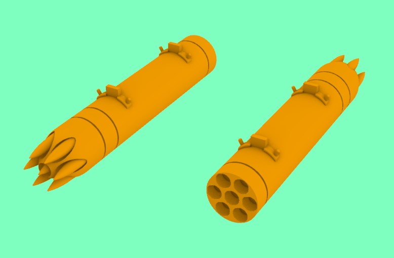 1/72 MATRA 122 Rocket pod (3D-Printed)