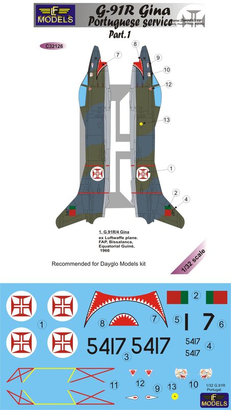 1/32 Decals G-91R Gina Portuguese service Pt.I