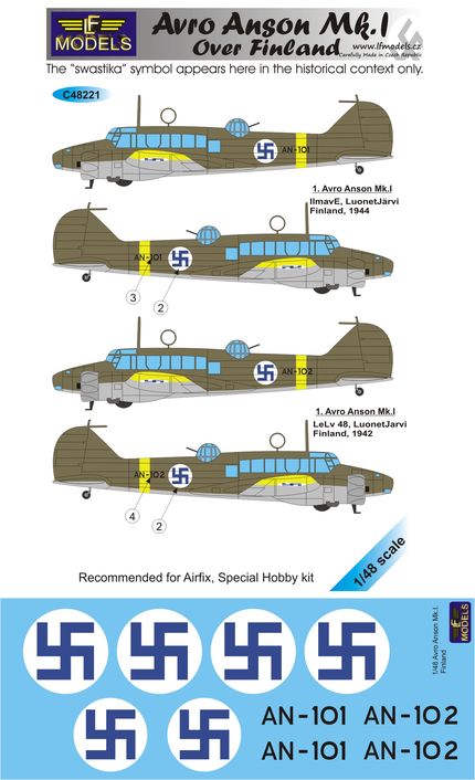 1/48 Decals Avro Anson Mk.I over Finland