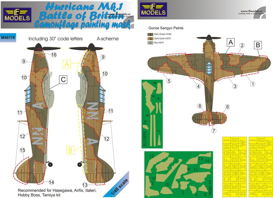 1/48 Mask Hurricane Mk.I Battle of Britain Camo A