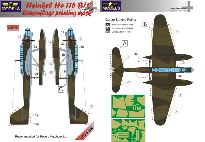 1/72 Mask Heinkel He 115 B/C Camouflage p. (REV)