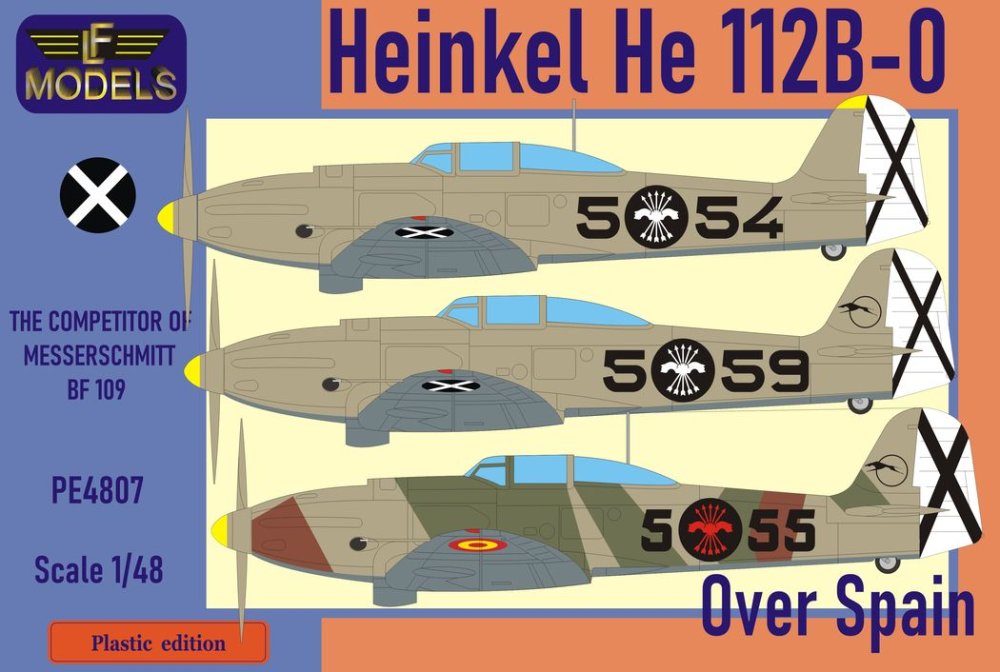 1/48 Heinkel He 112B-0 Over Spain (3x camo)