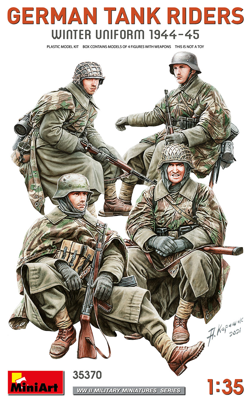 1/35 German Tank Riders, Winter Uniform (4 fig.)