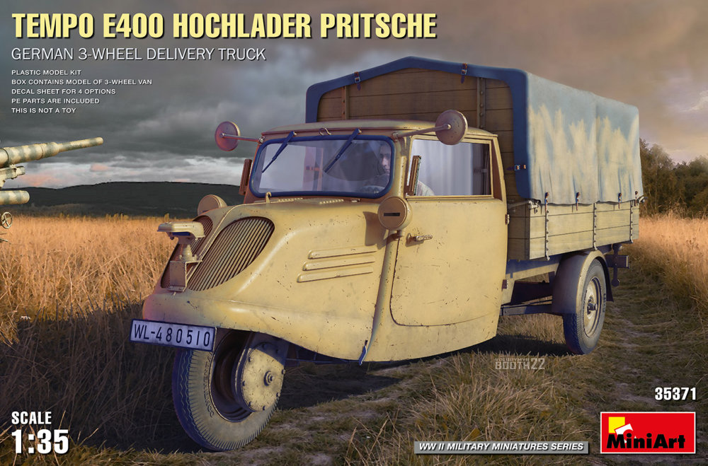 1/35 Tempo E400 Hochlader Pritsche, German 3-wheel