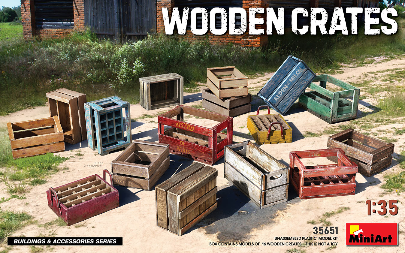1/35 Wooden Crates (16 pcs.)