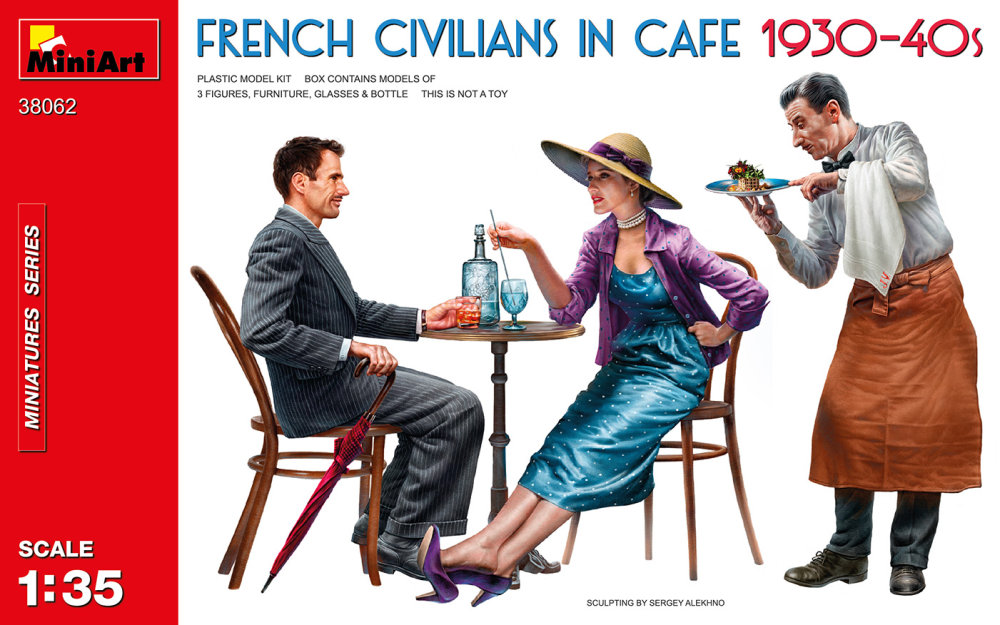 1/35 French Civilians in Cafe 1930-40's (3 fig.)