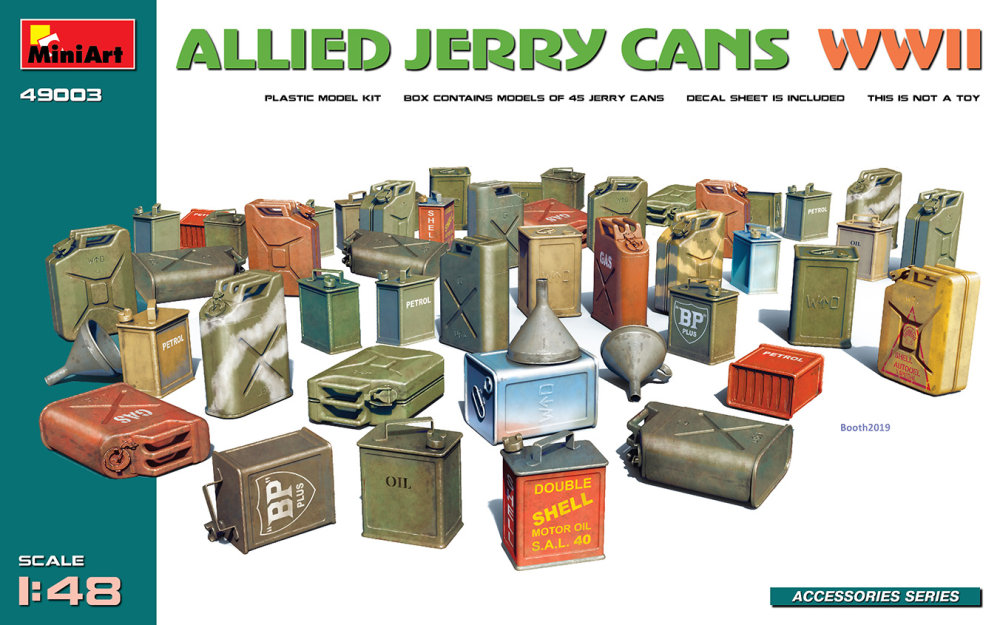 1/48 Allied Jerry Cans WWII (45 pcs., incl.decals)