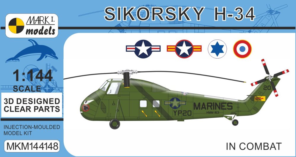1/144 Sikorsky H-34 In Combat (4x camo)