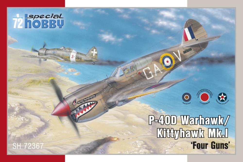 1/72 P-40D Warhawk/Kittyhawk Mk.I 'Four Guns'