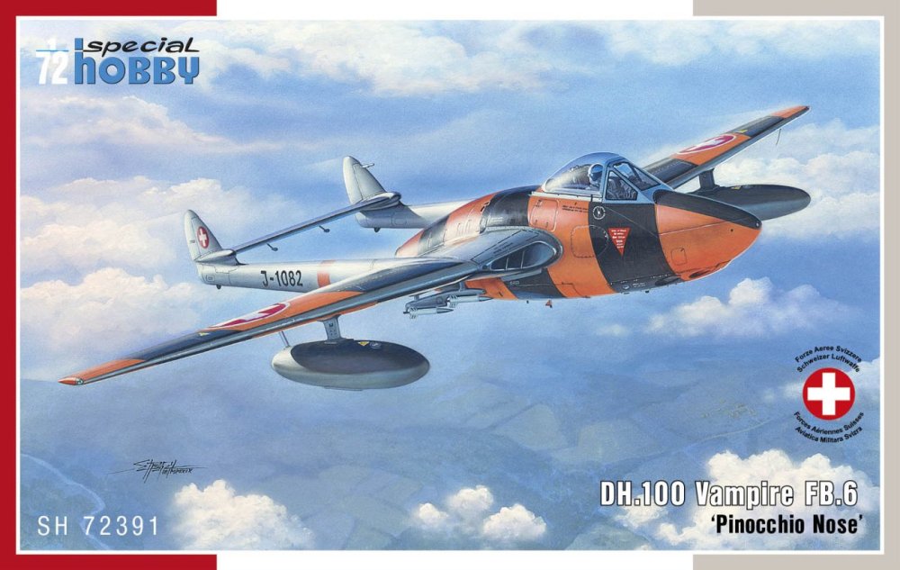 1/72 DH.100 Vampire FB.6 Pinocchio Nose (4x camo)