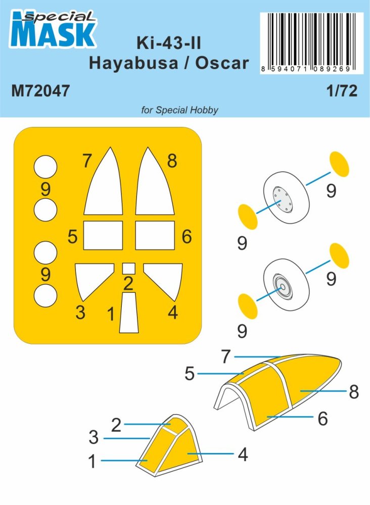 1/72 Mask for Ki-43-III Hayabusa/Oscar (SP.HOBBY)