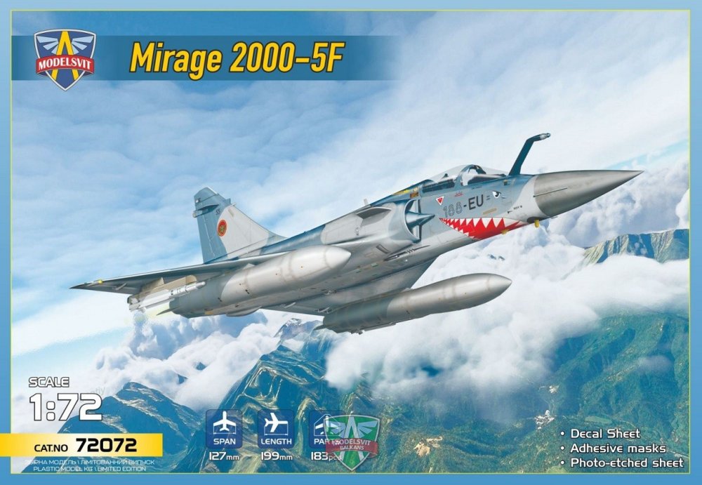 1/72 Mirage 2000-5F Multirole jet fighter (4 camo)