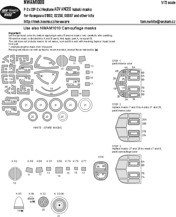 1/72 Mask P-2x (SP-2x) Neptune ADVANCED (HAS)