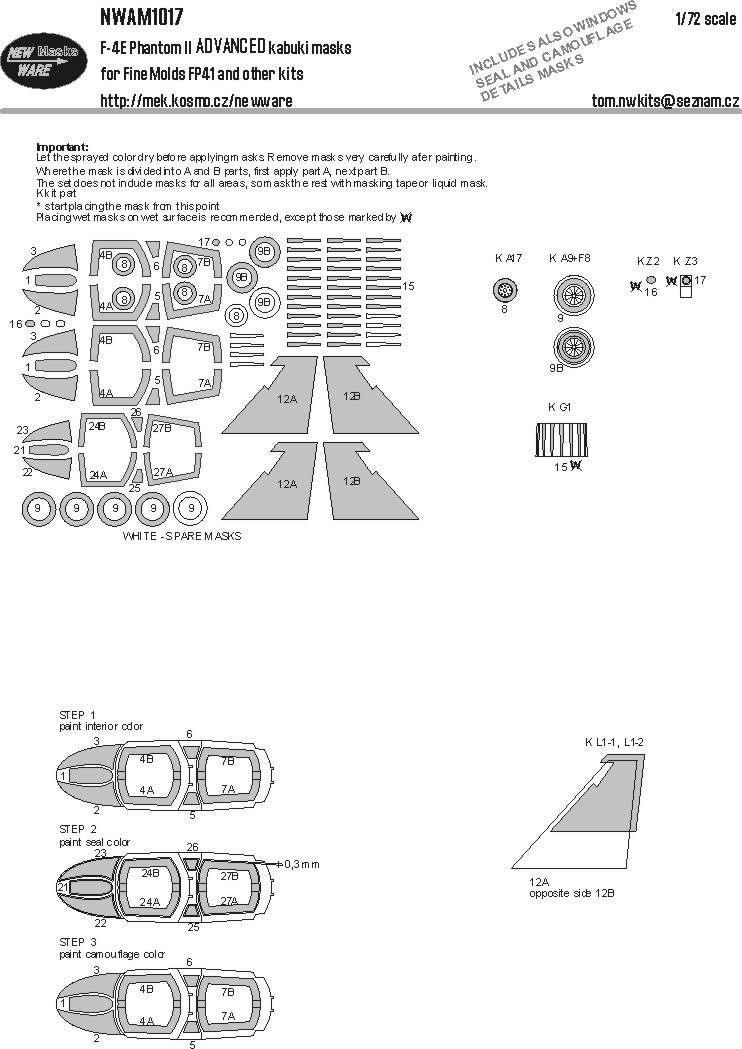 1/72 Mask F-4E Phantom II ADVANCED (FINEM)