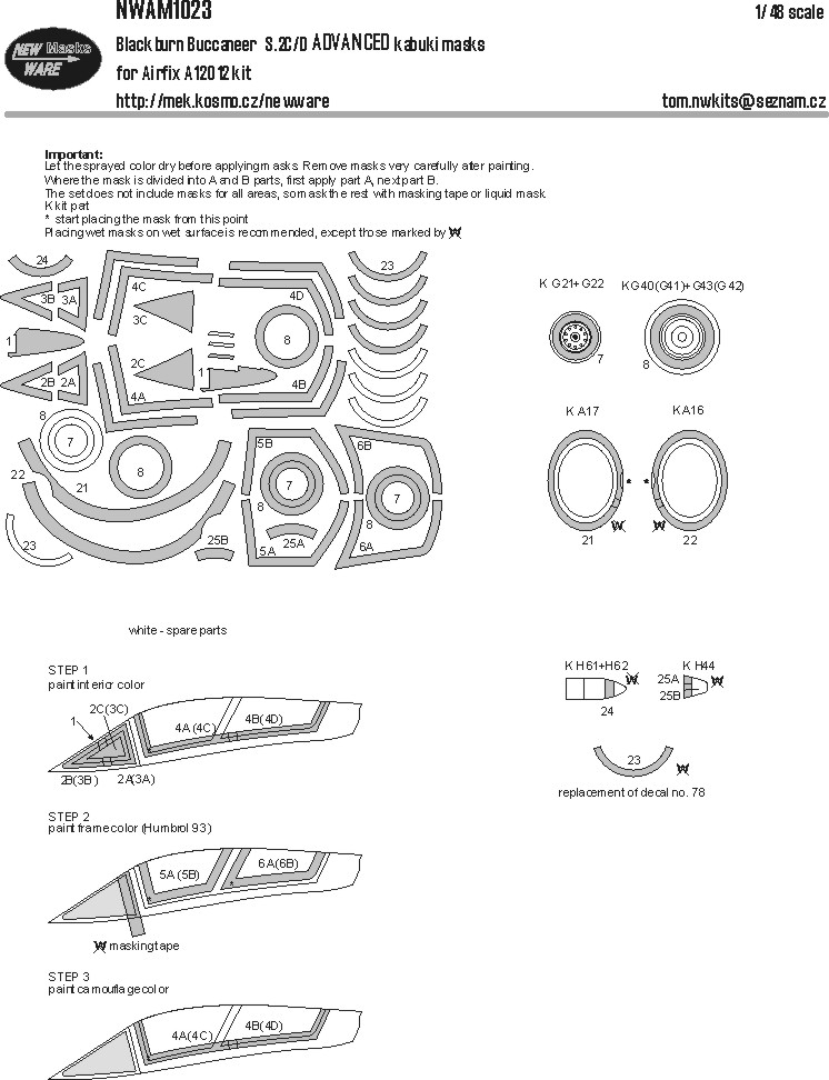 1/48 Mask Blackburn Buccaneer S.2C/D BASIC (AIRF)