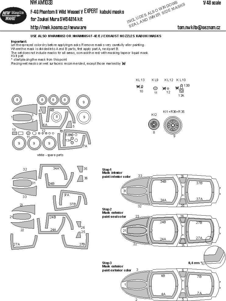 1/48 Mask F-4G Phant.II Wild Weasel V EXPERT (ZOU)