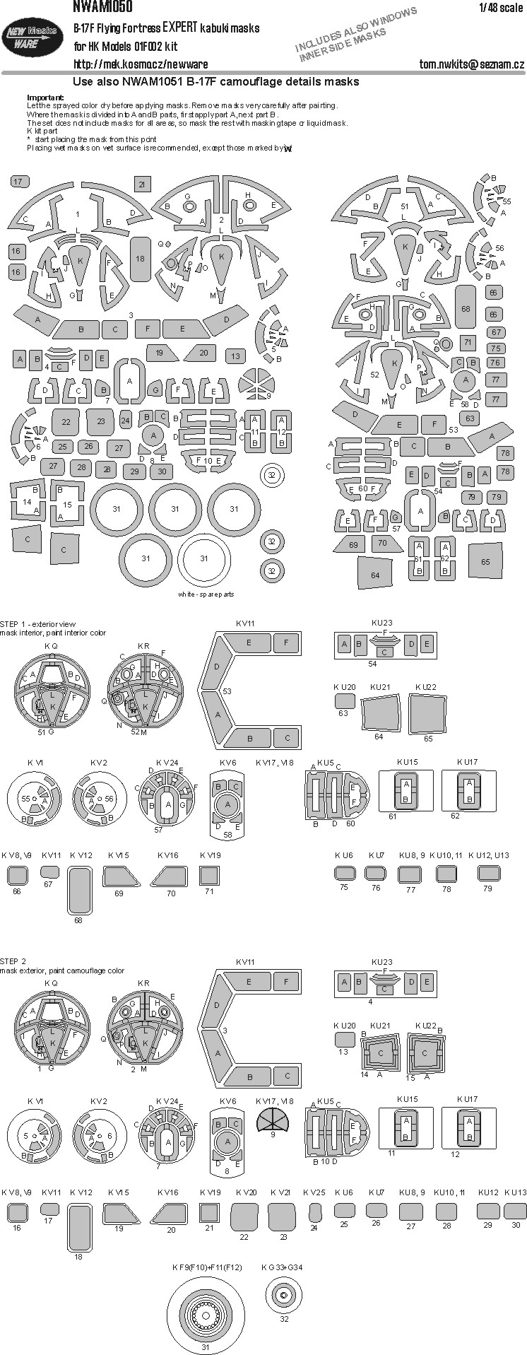 1/48 Mask B-17F Flying Fortress EXPERT (HK MOD.)