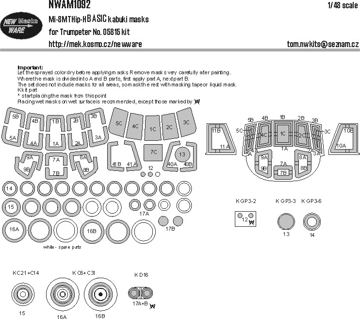 1/48 Mask Mi-8MT Hip-H BASIC (TRUMP 05815)