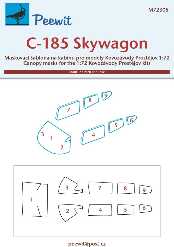 1/72 Canopy mask C-180/185 / U-17 Skywagon (AZ)