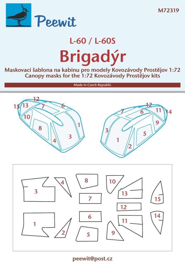 1/72 Canopy mask L-60 Brigadyr (KP)