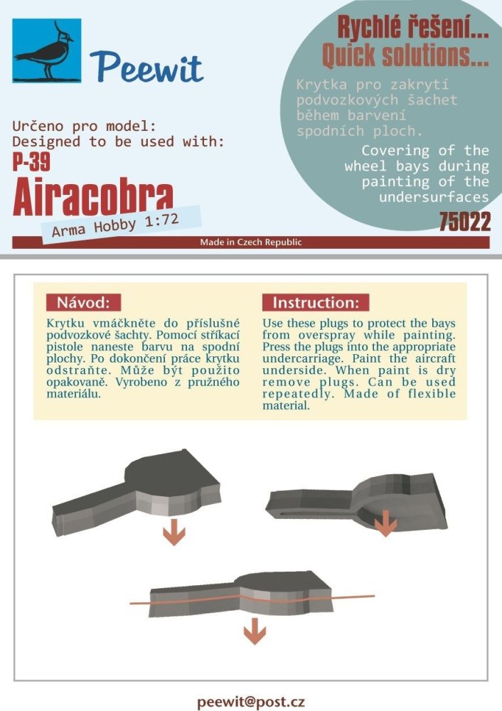 1/72 Wheel bay cover for P-39 Airacobra (ARMA H.)