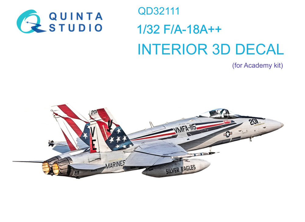 1/32 F/A-18A++ 3D-Printed&col.Interior (ACAD)