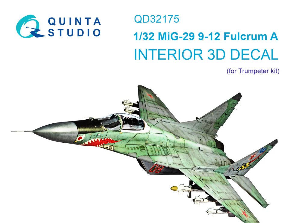 1/32 MiG-29 9-12 Fulcrum A 3D-Printed&col.Interior