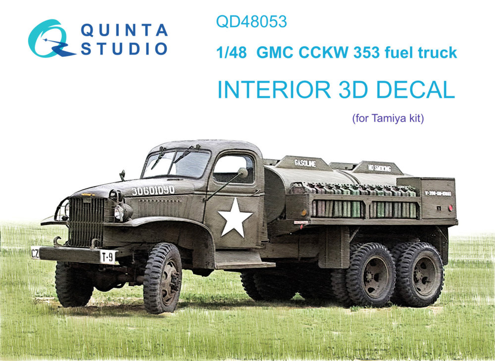 1/48 GMC CCKW 353 fuel truck 3D-Printed & col.Int.