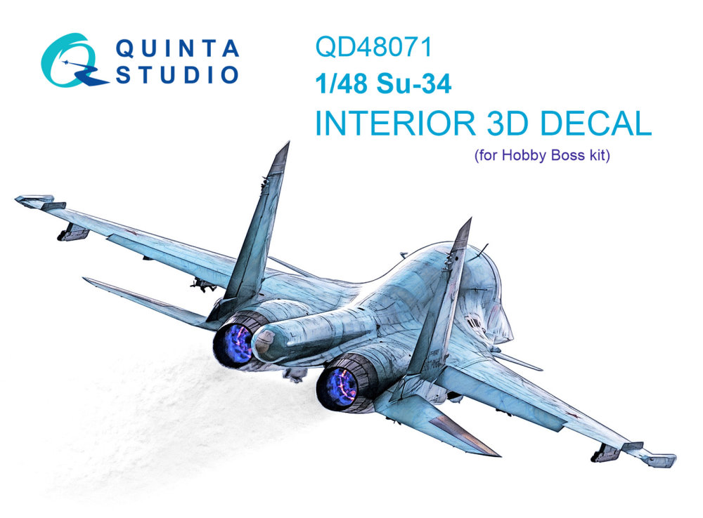 1/48 Su-34 3D-Printed&col.Interior (HOBBYB)