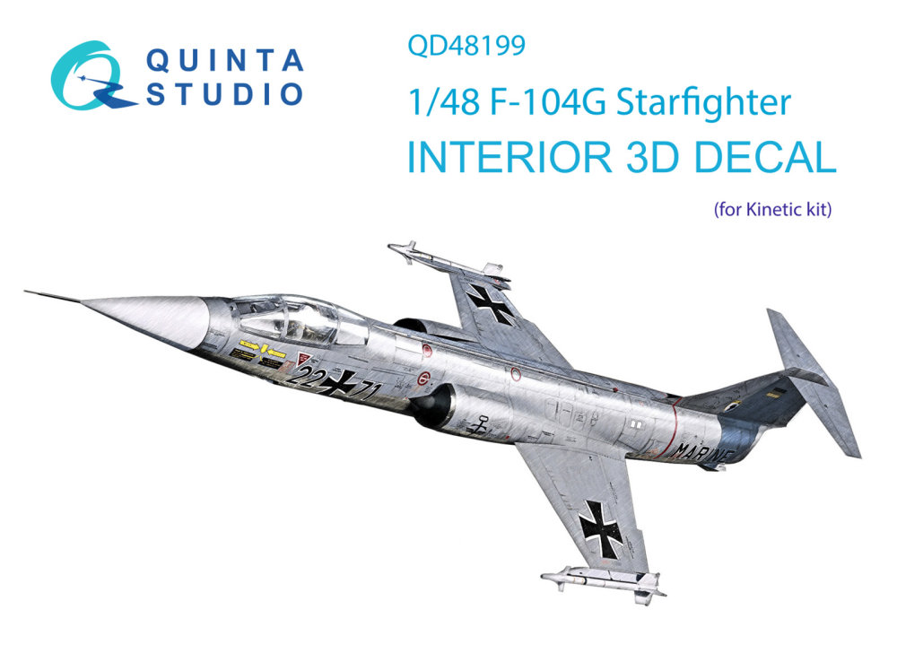 1/48 F-104G 3D-Printed & col.Interior (KIN)
