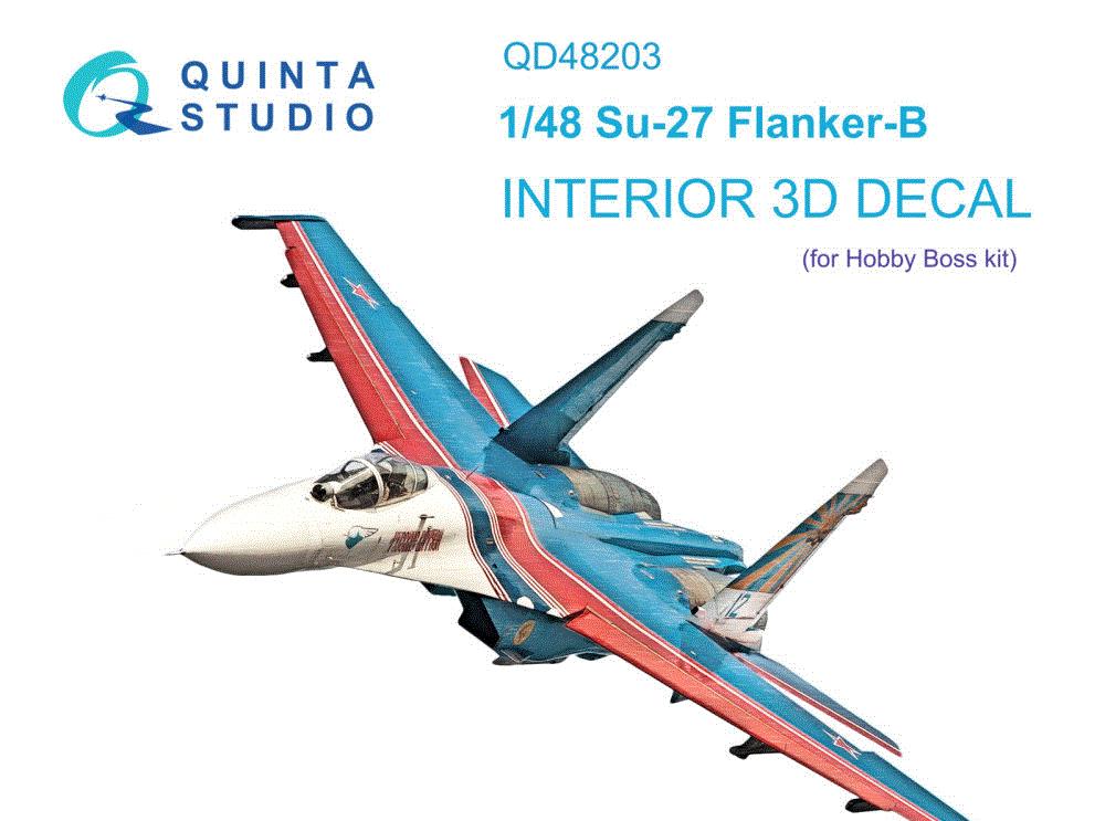 1/48 Su-27 3D-Printed & col.Interior (HOBBYB)